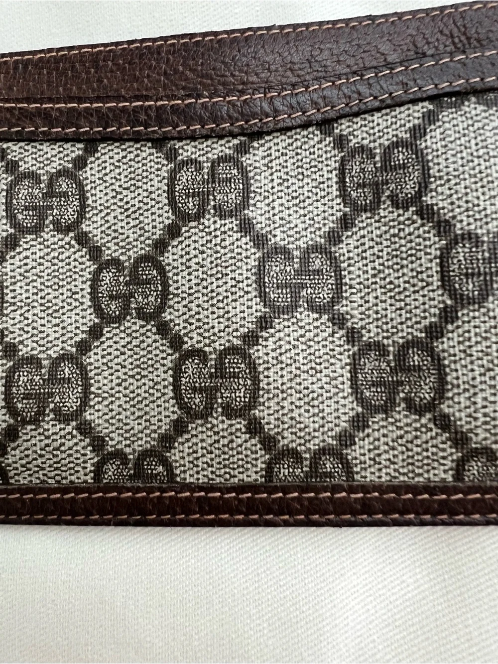Gucci Beige & Brown Monogram Card Holder